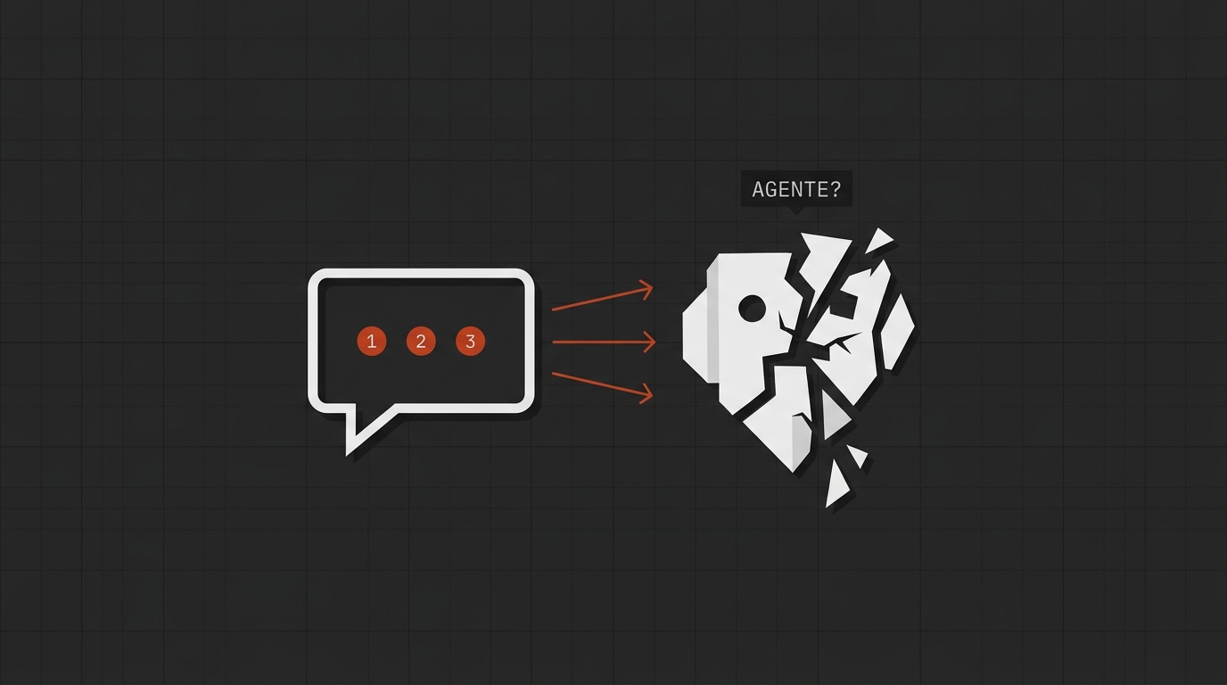 Chatbot não é agente: o teste dos 3 turnos que separa brinquedo de produto
